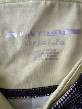 DKNY Sport Pale Yellow Athletic Tank with Black Trim